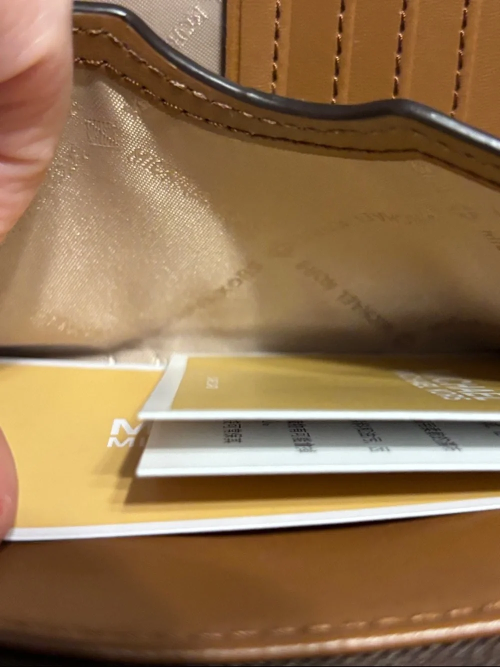 Michael‎ Kors Brown Signature Logo Wristlet.  Jet Set Travel Wallet.